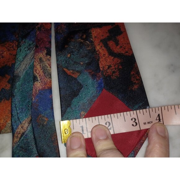 Giovanni Sciarpa Men's Tie Bright Colorful Abstract Design - Picture 4 of 4